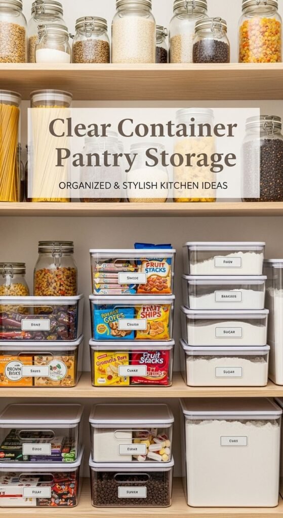 Organize the Kitchen with Clear Containers